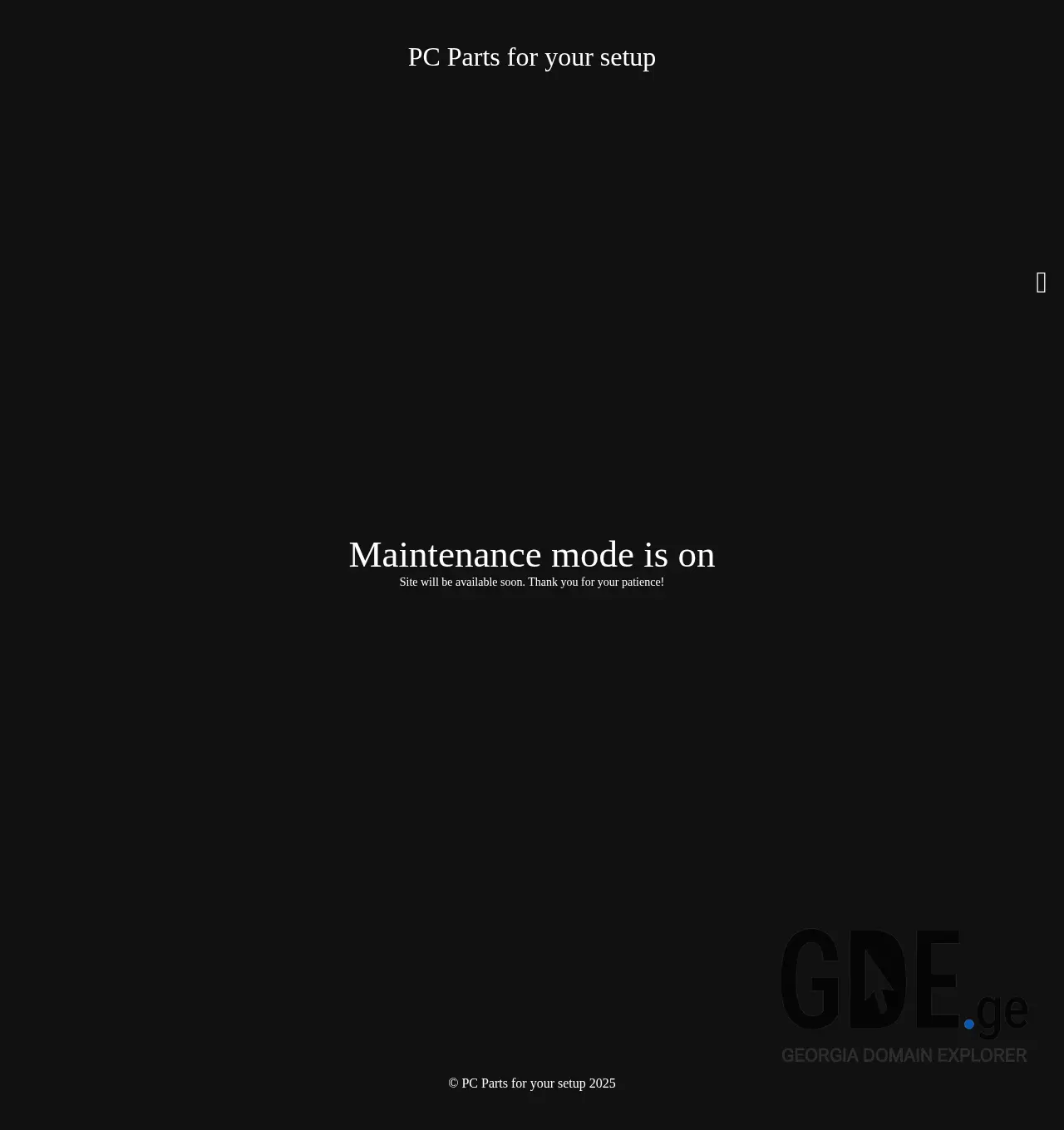 Screenshot of the site pcparts.ge at 2025-12-01