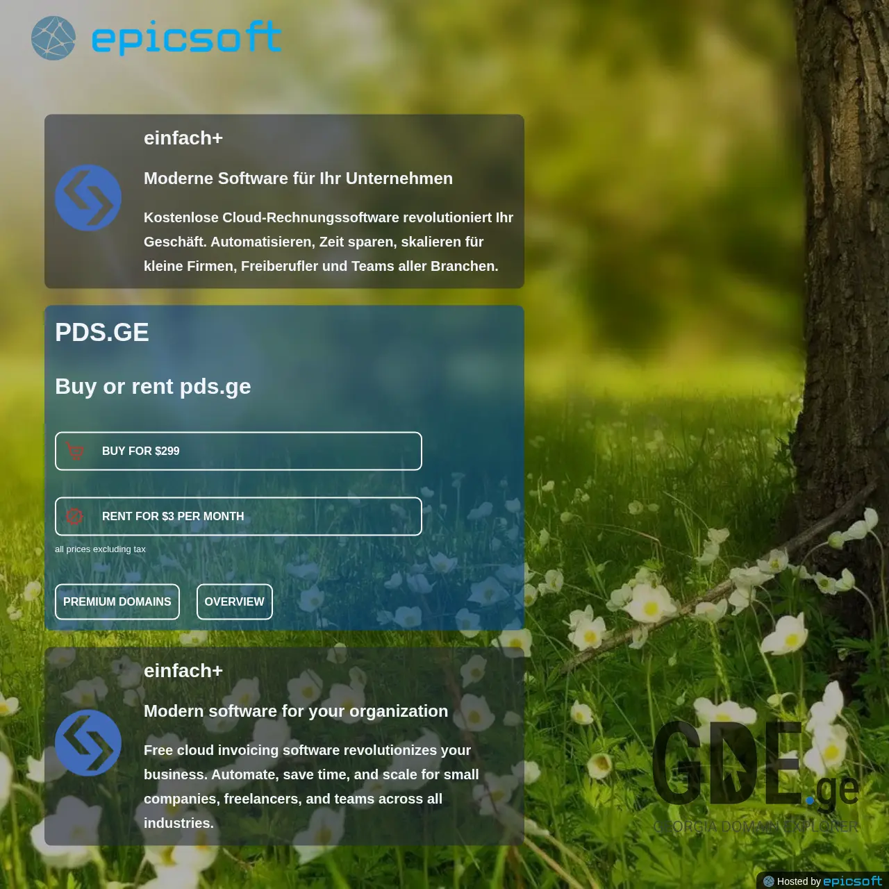 Screenshot of the site pds.ge at 2025-12-12