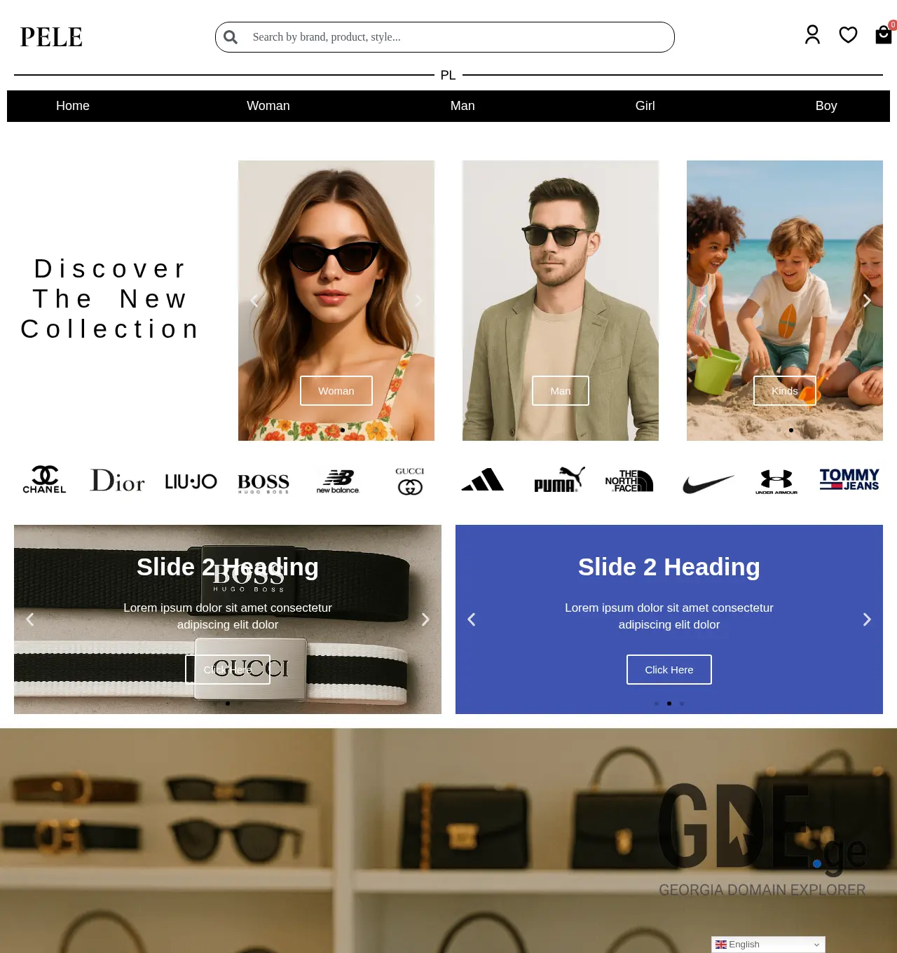 Screenshot of the site pele.ge at 2025-12-03