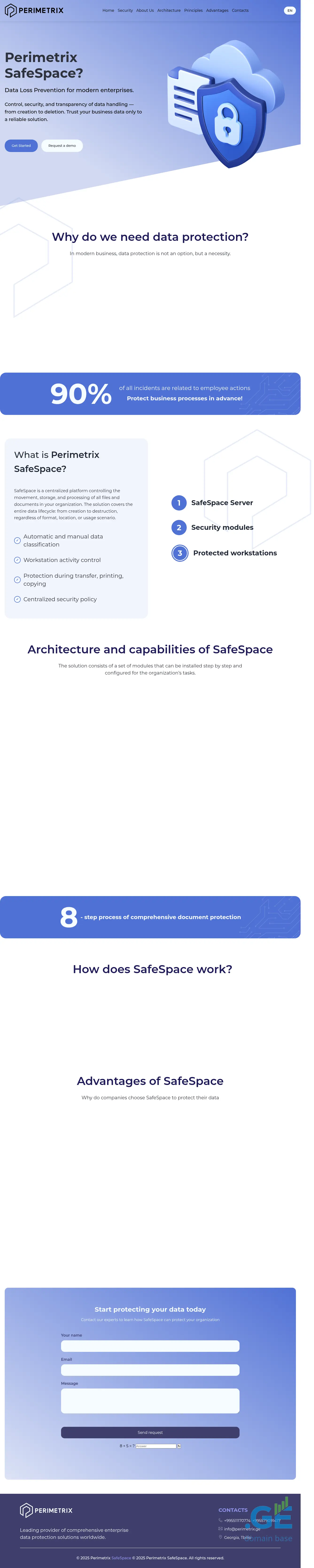 Screenshot of the site perimetrix.ge