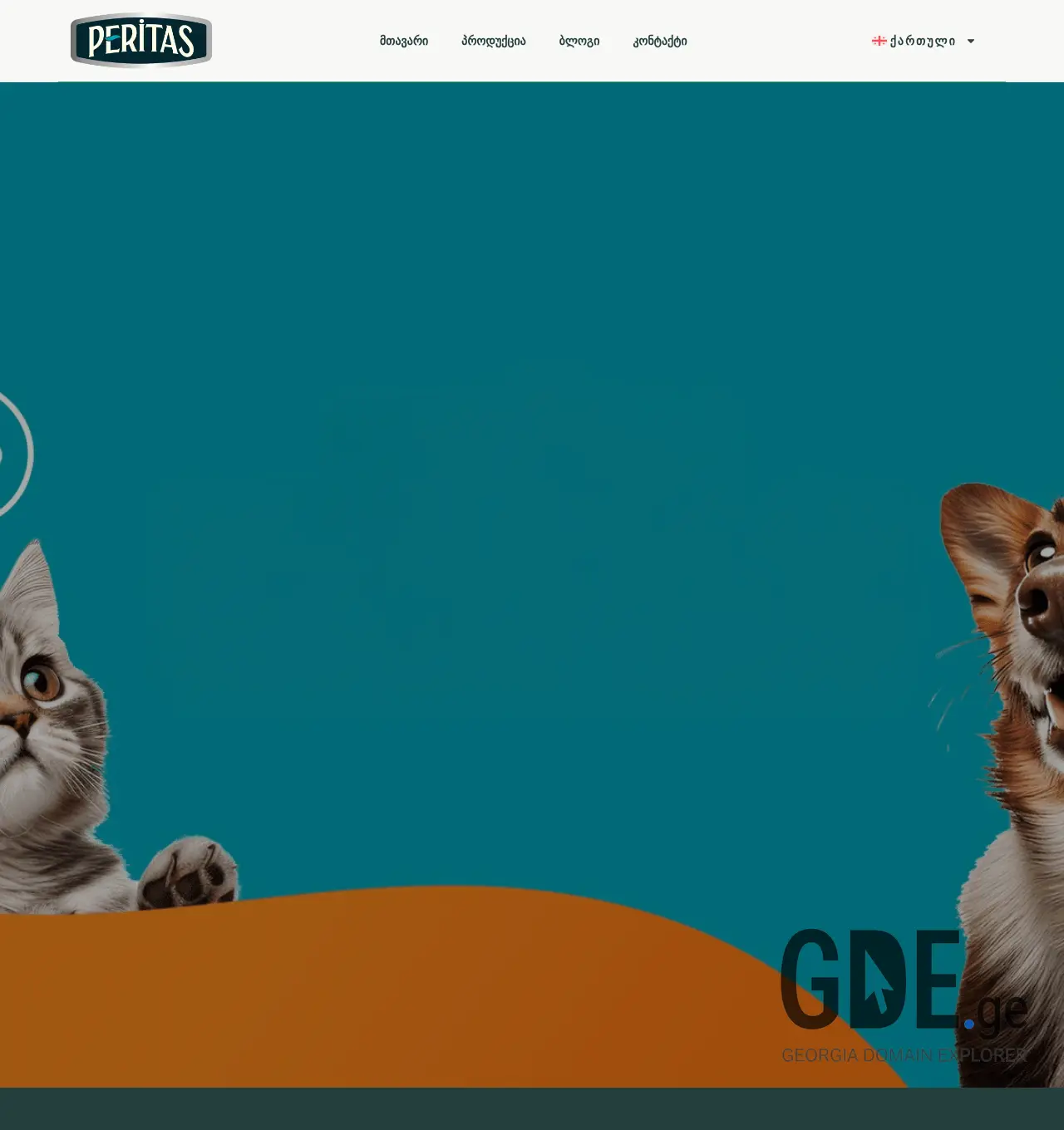 Screenshot of the site peritas.ge at 2025-12-06