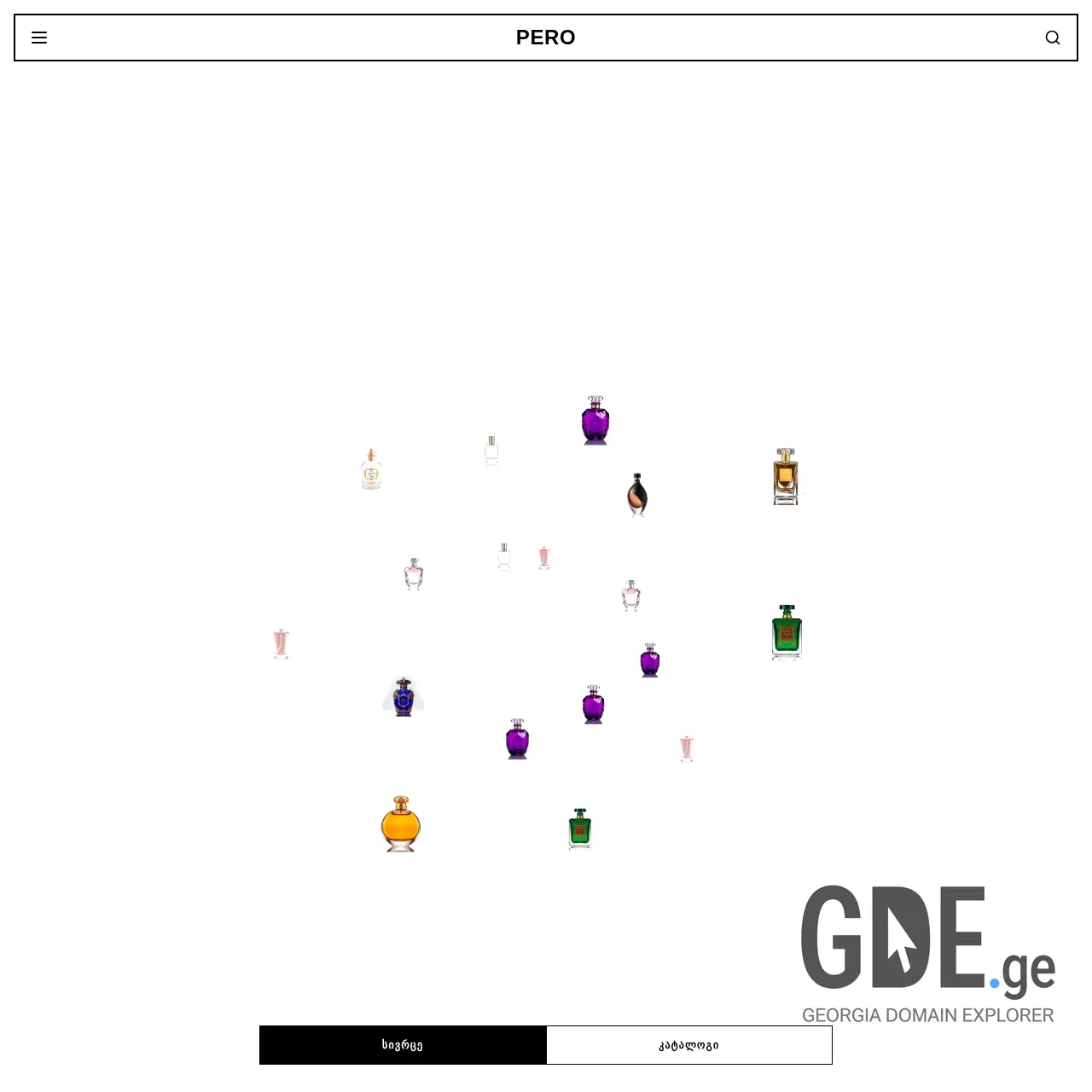 Screenshot of the site pero.ge at 2026-02-24