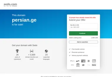 Screenshot of persian.ge