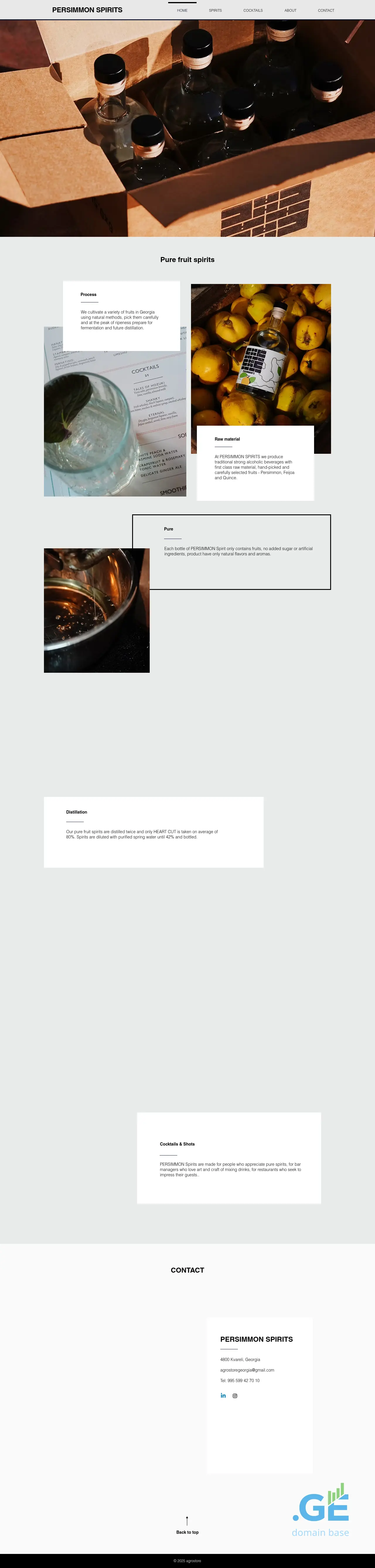 Screenshot of the site persimmons.ge