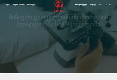 Screenshot of petbloodbank.ge