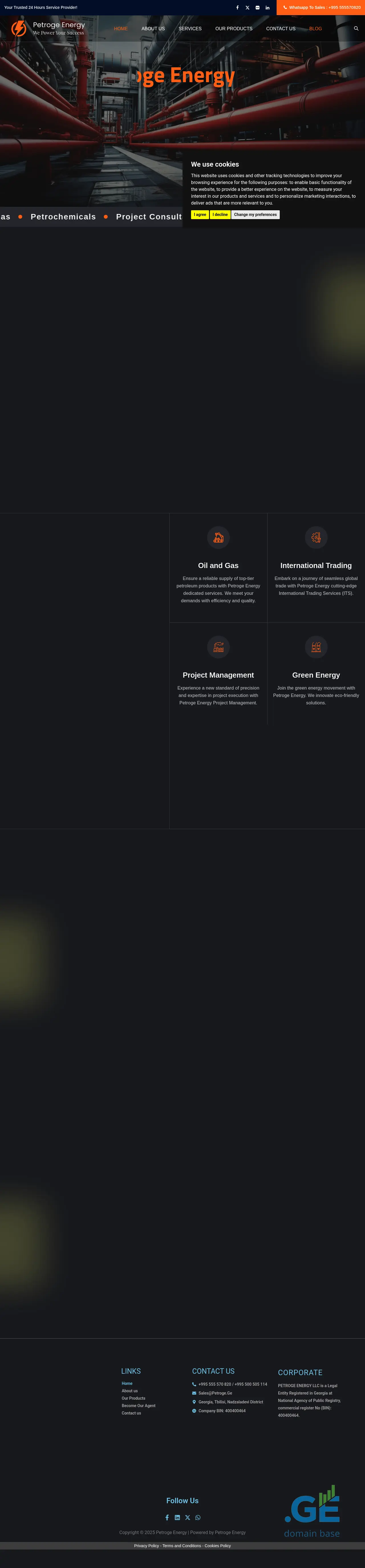 Screenshot of the site petroge.ge