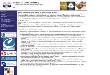 Скриншот pfh.org.ge
