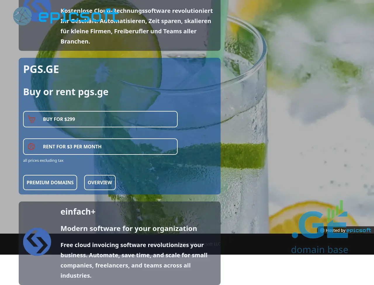 Screenshot of the site pgs.ge