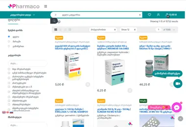 Screenshot of pharmaco.ge