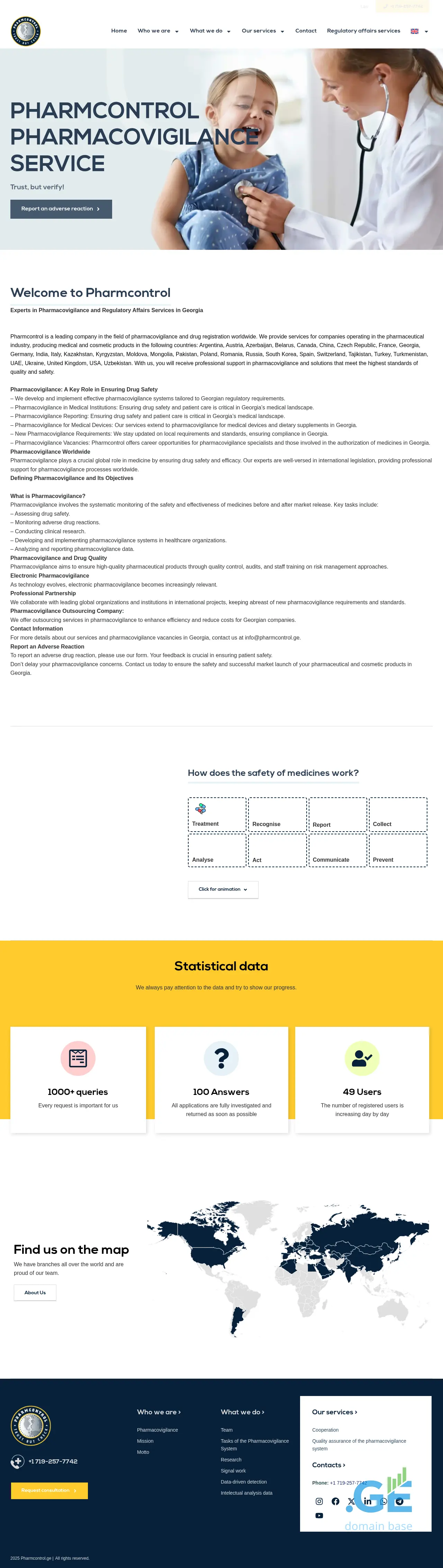 Screenshot of the site pharmcontrol.ge