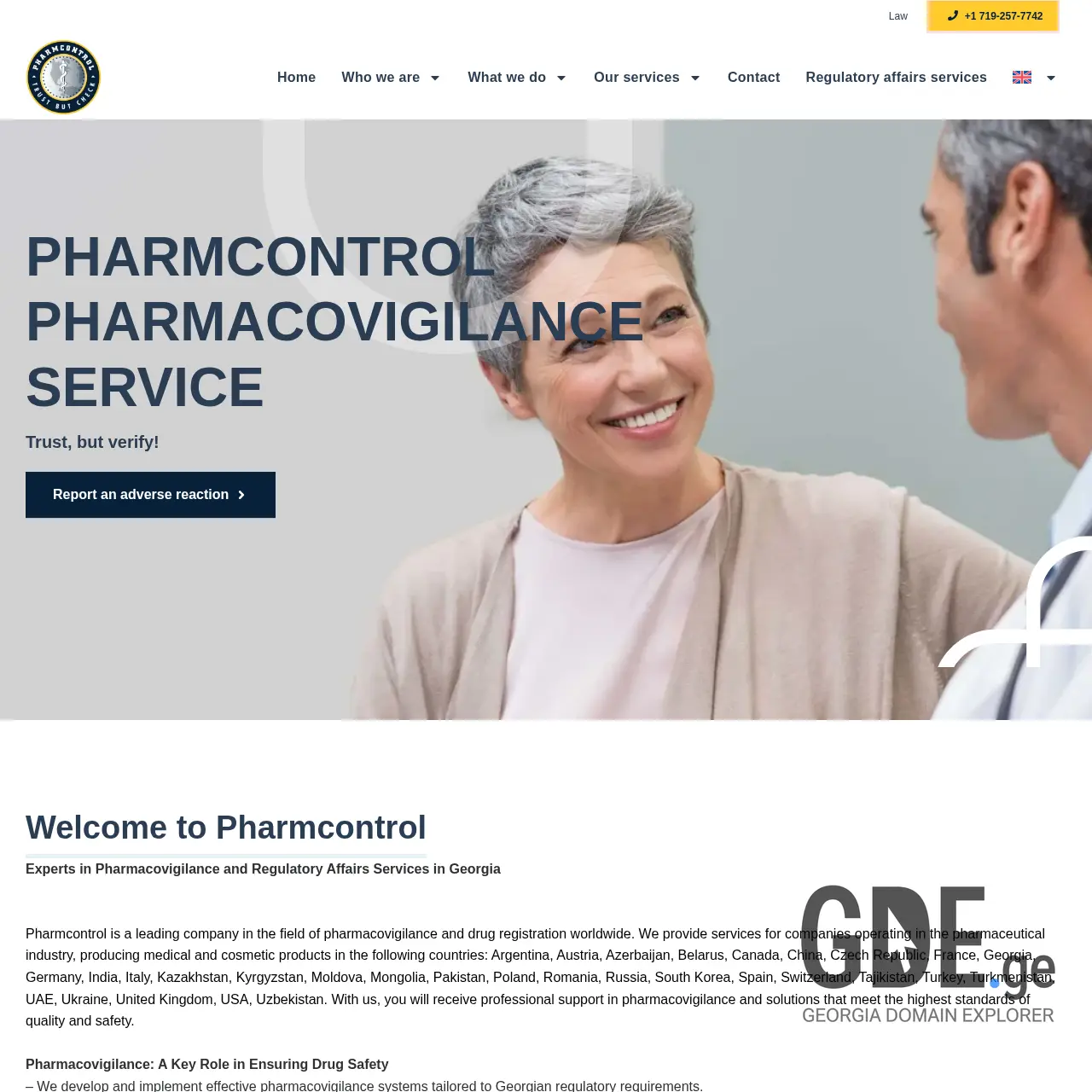 Screenshot of the site pharmcontrol.ge at 2025-12-11
