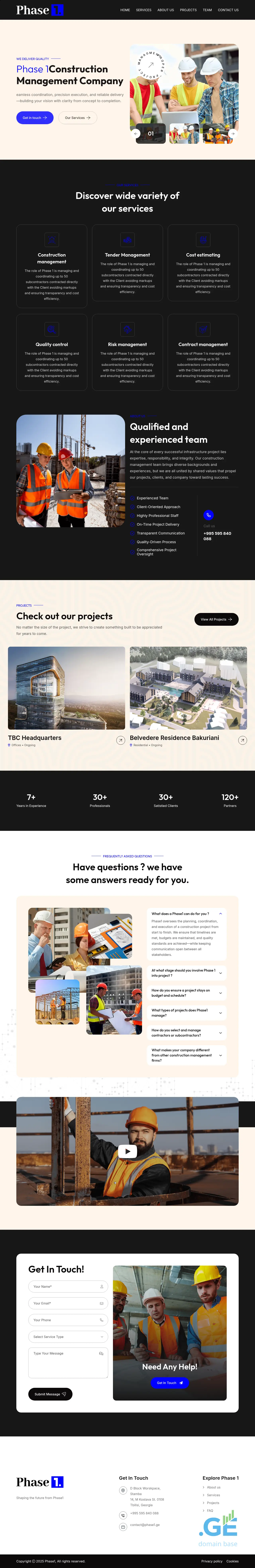 Screenshot of the site phase1.ge