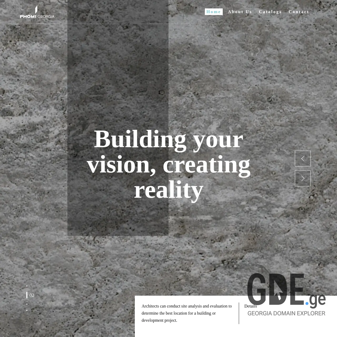 Screenshot of the site phomi.ge at 2025-12-11