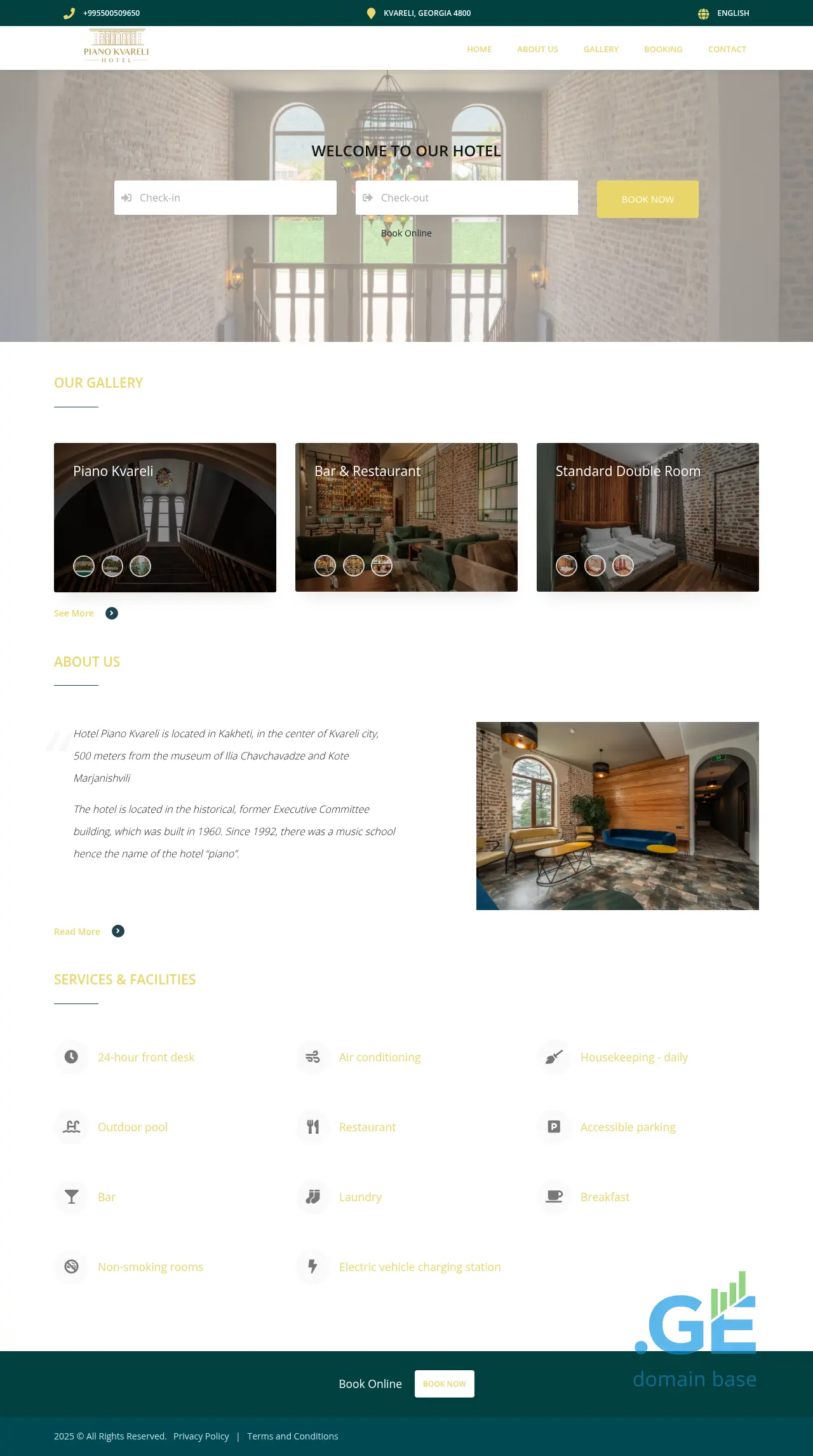Screenshot of the site pianokvareli.ge