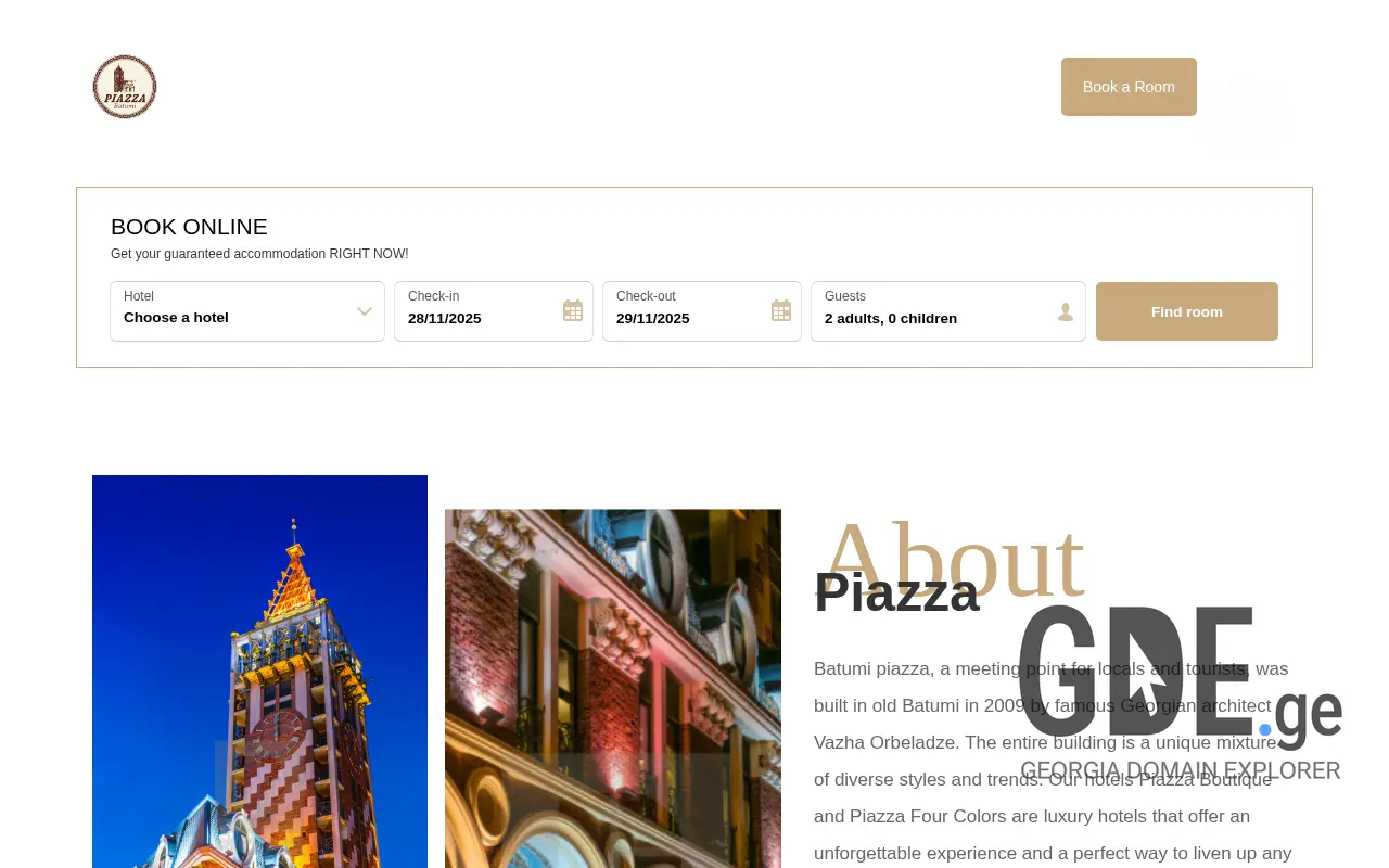 Screenshot of the site piazzabatumi.ge at 2025-11-28