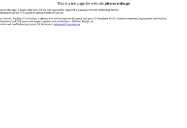 Screenshot of pierrecardin.ge