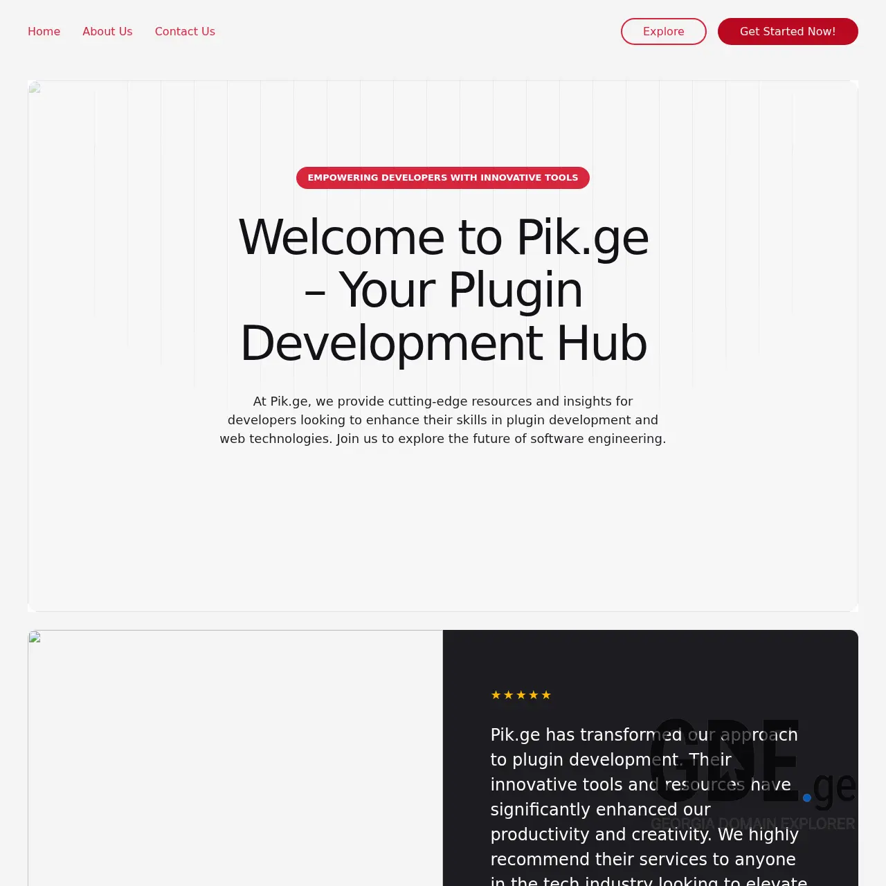 Screenshot of the site pik.ge at 2025-12-14