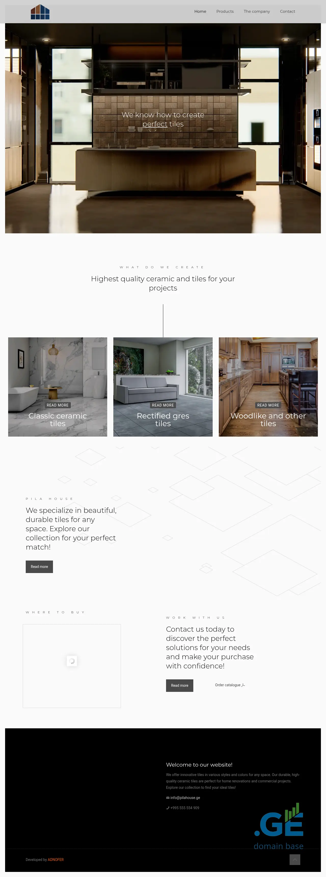 Screenshot of the site pilahouse.ge