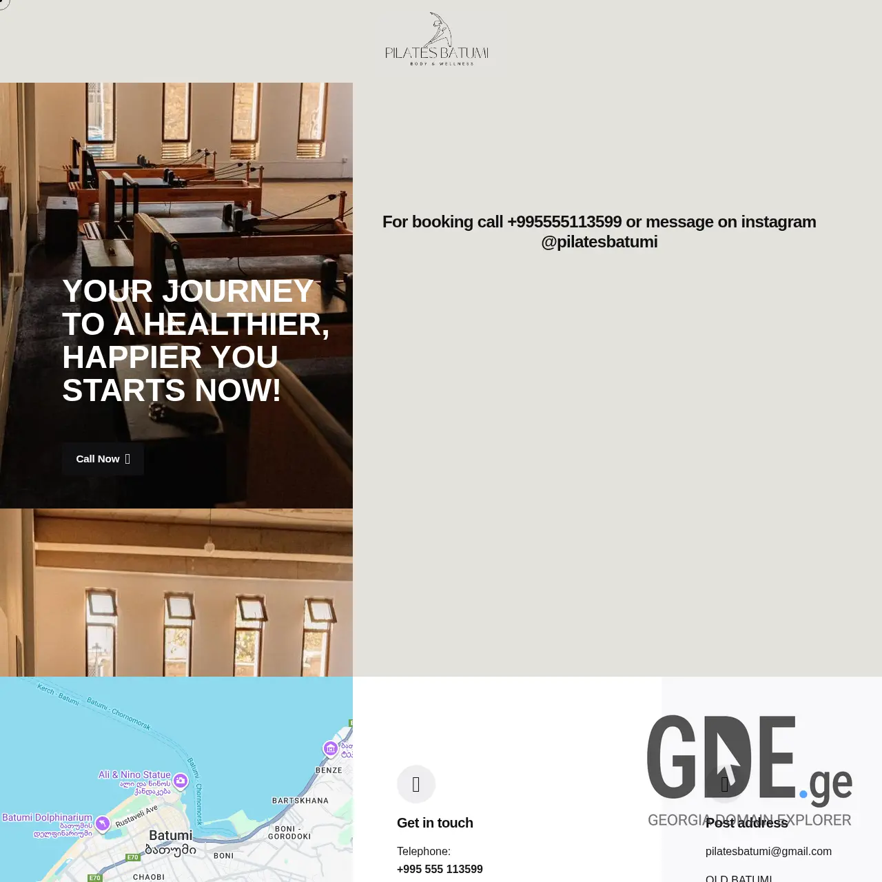 Screenshot of the site pilatesbatumi.ge at 2025-12-11