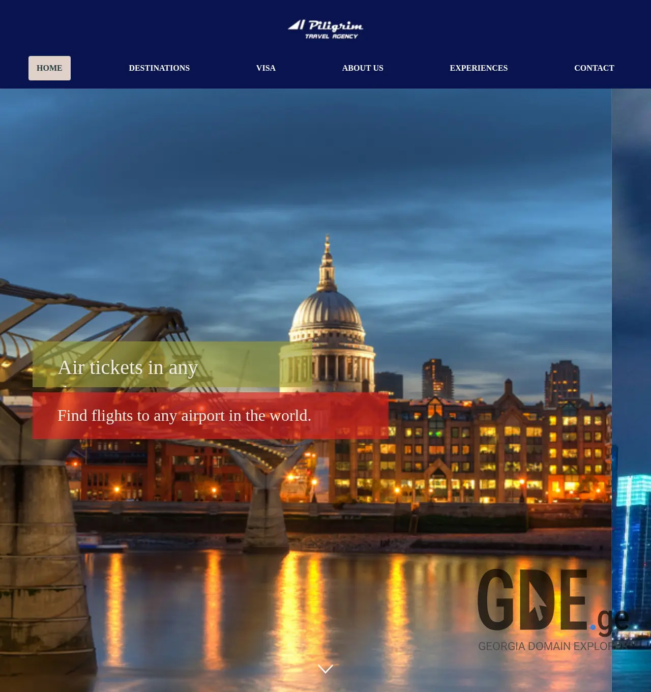 Screenshot of the site piligrim.com.ge at 2025-11-29