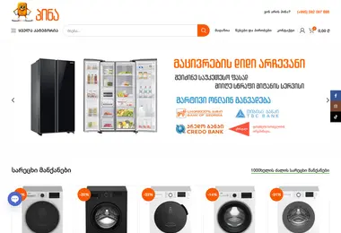 Скриншот pina.ge