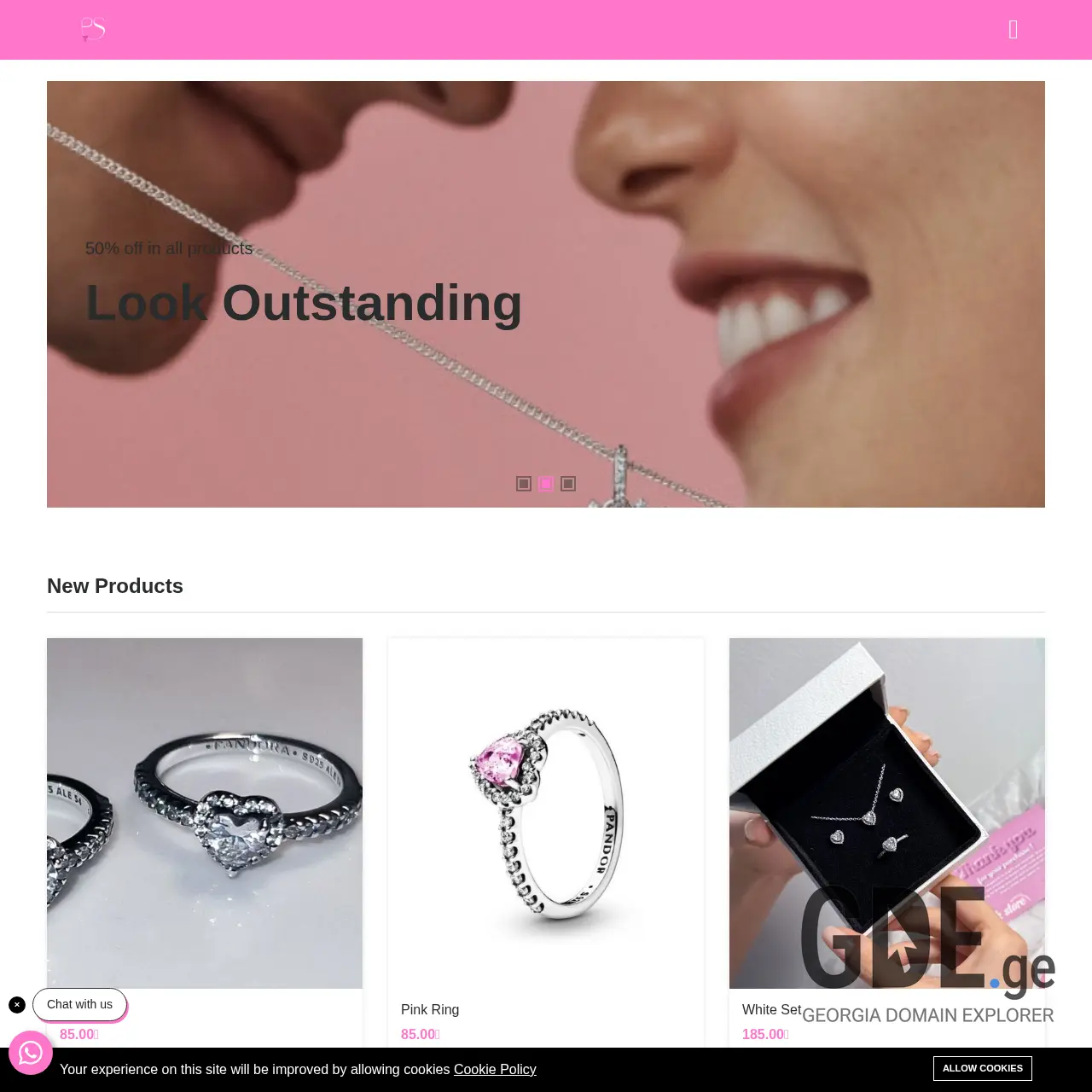 Screenshot of the site pinkstore.ge at 2025-12-11