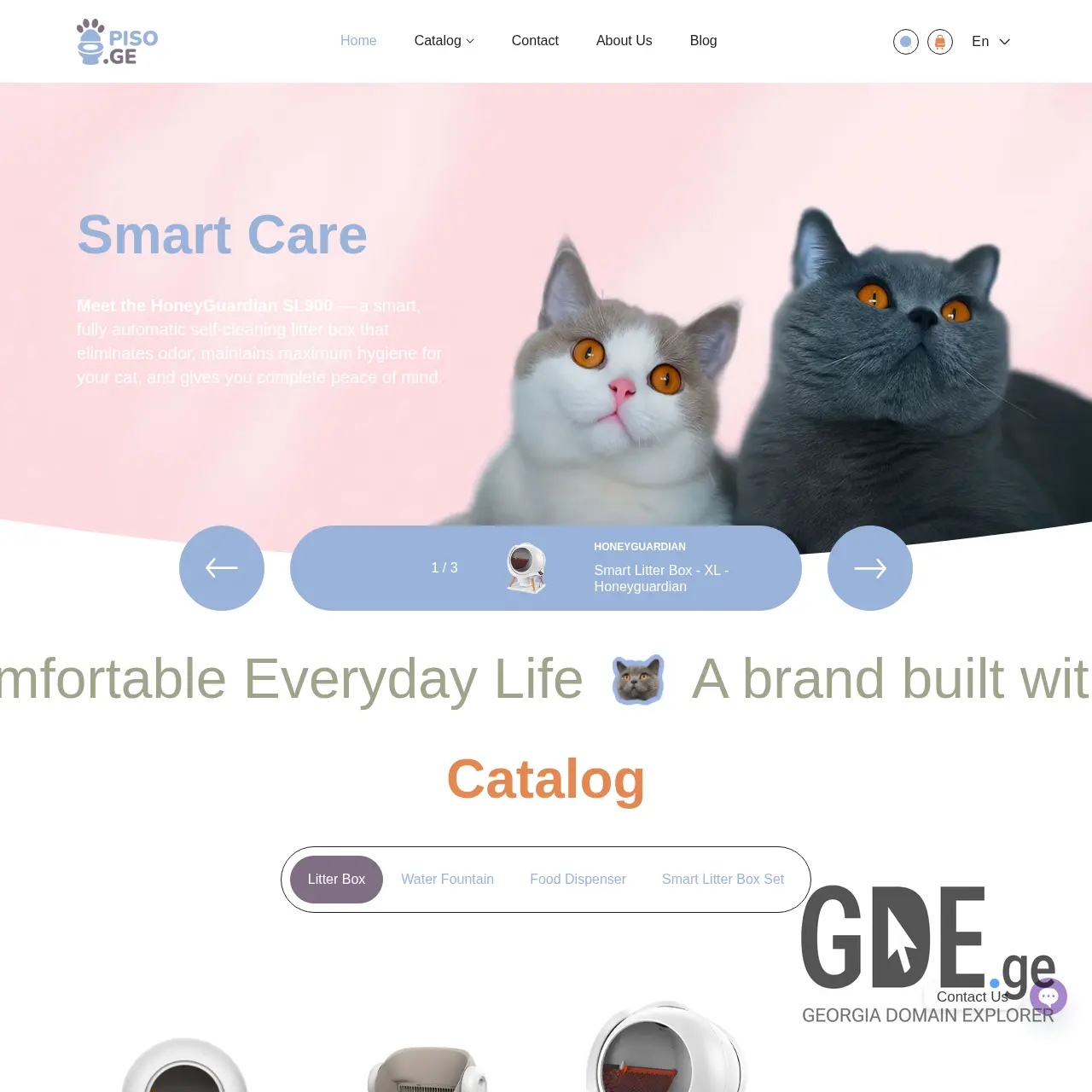 Screenshot of the site piso.ge at 2025-12-11