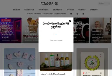 Скриншот pitagora.ge