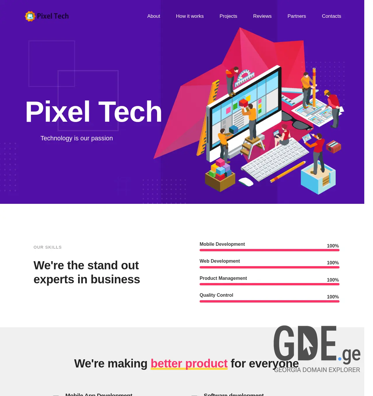 Screenshot of the site pixel-tech.ge at 2025-12-02