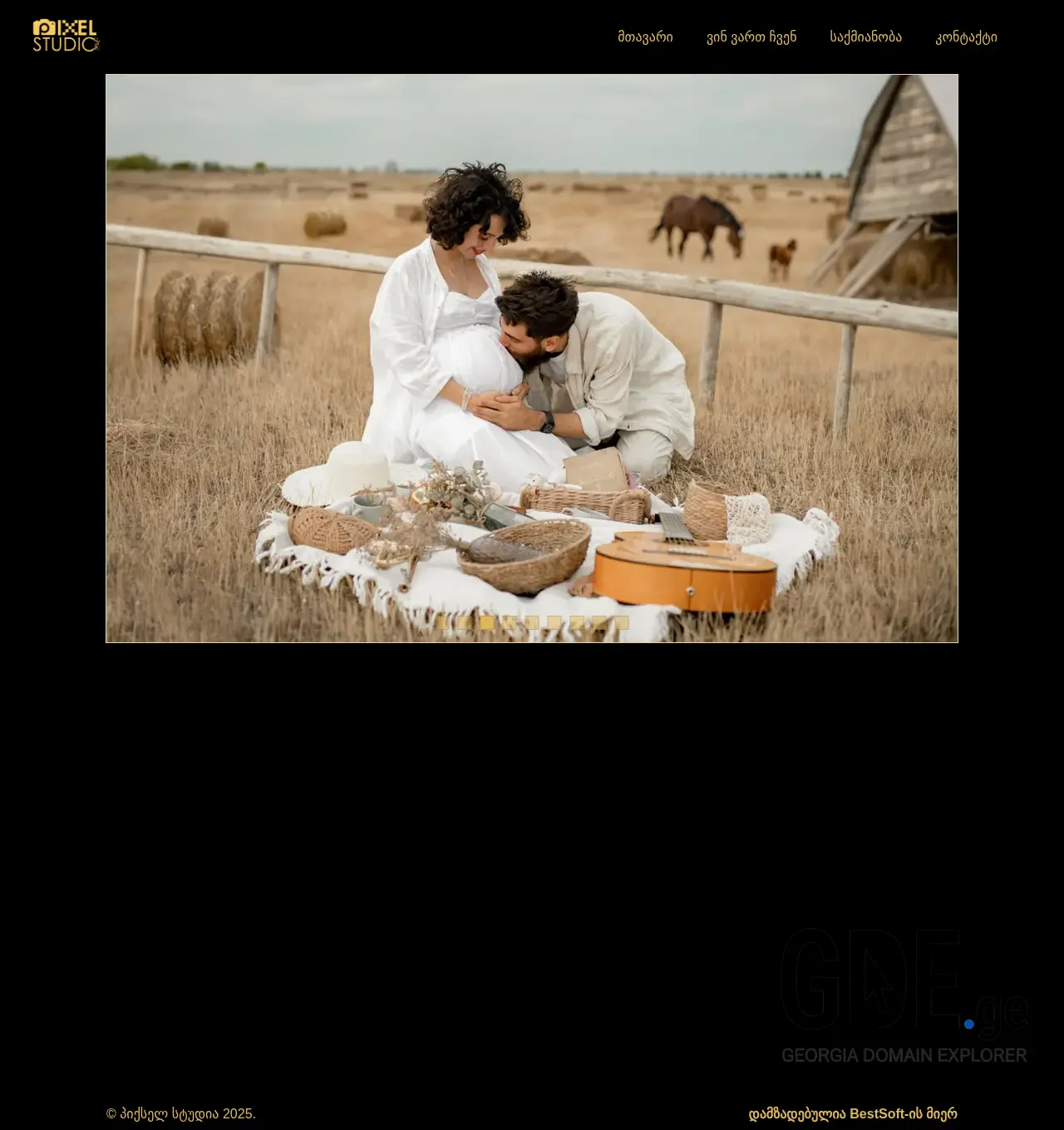 Screenshot of the site pixelstudio.ge at 2025-12-02