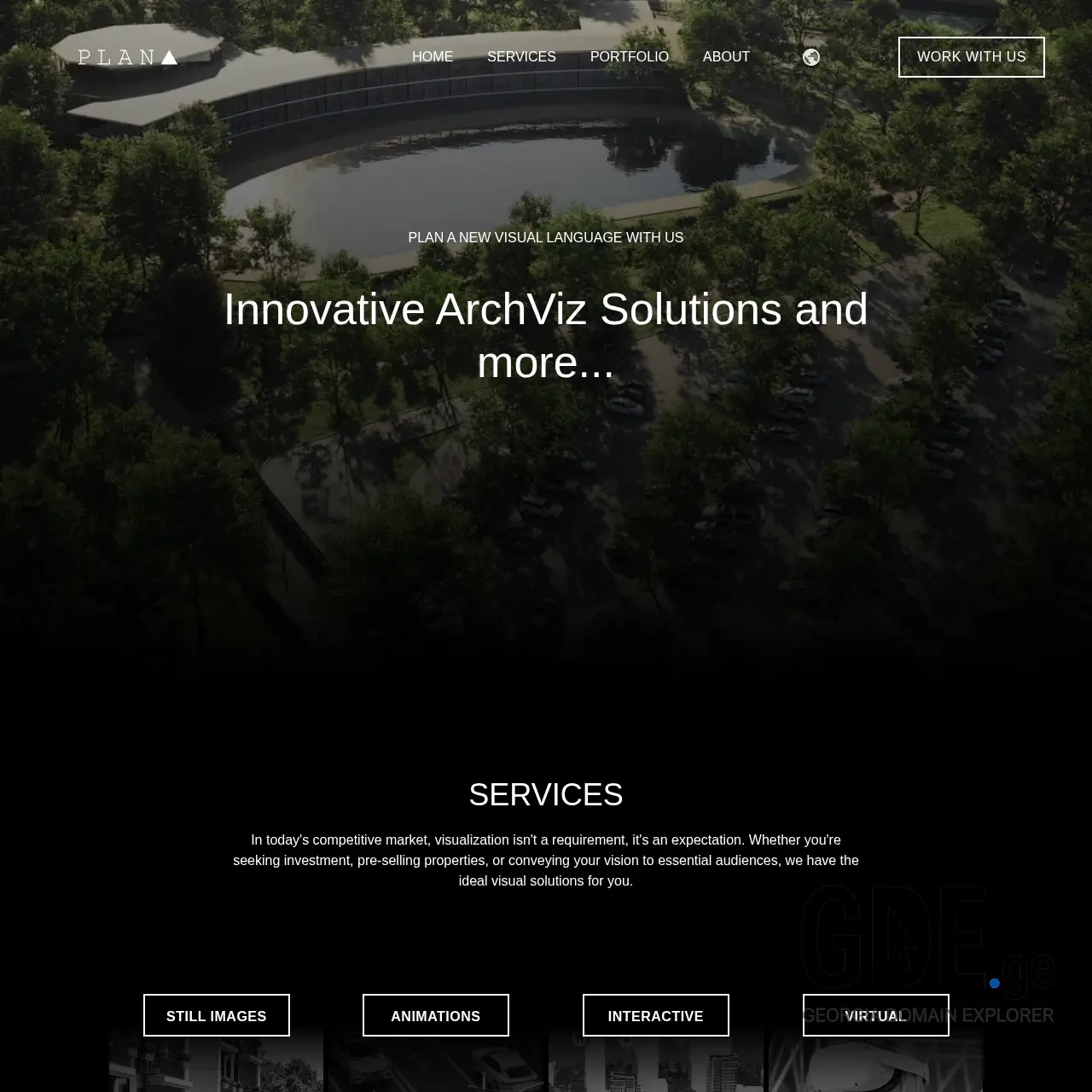 Screenshot of the site plana.ge at 2025-12-11