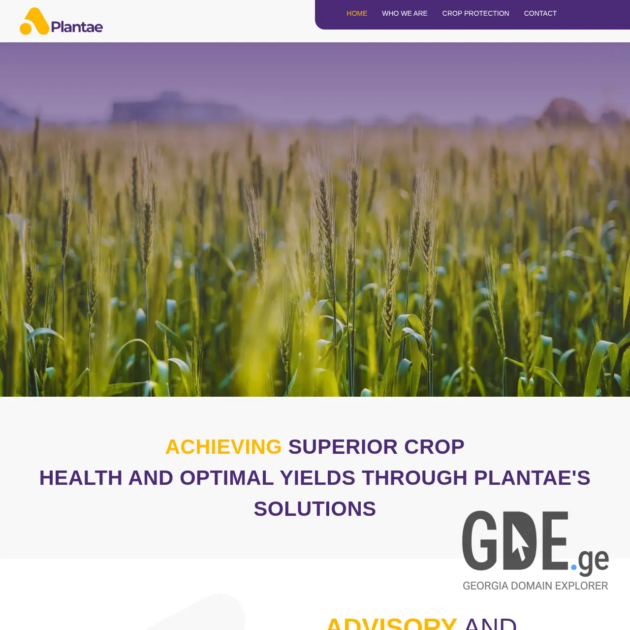 Screenshot of the site plantae.ge at 2025-12-11