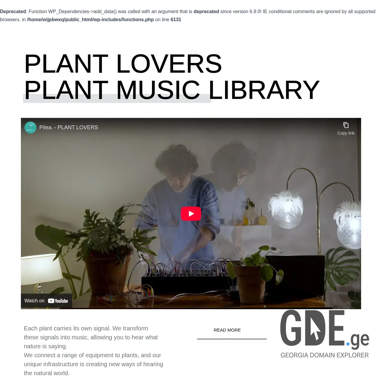 Screenshot of the site plantslover.ge at 2025-12-15