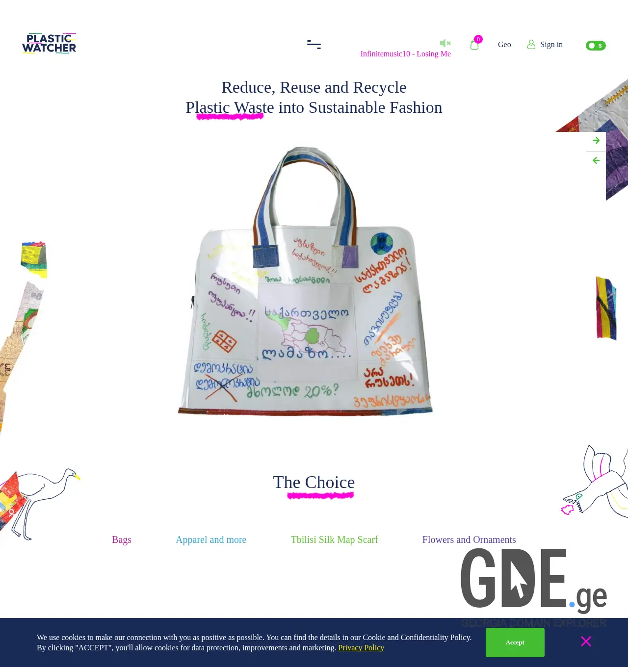 Screenshot of the site plasticwatcher.ge at 2025-12-01