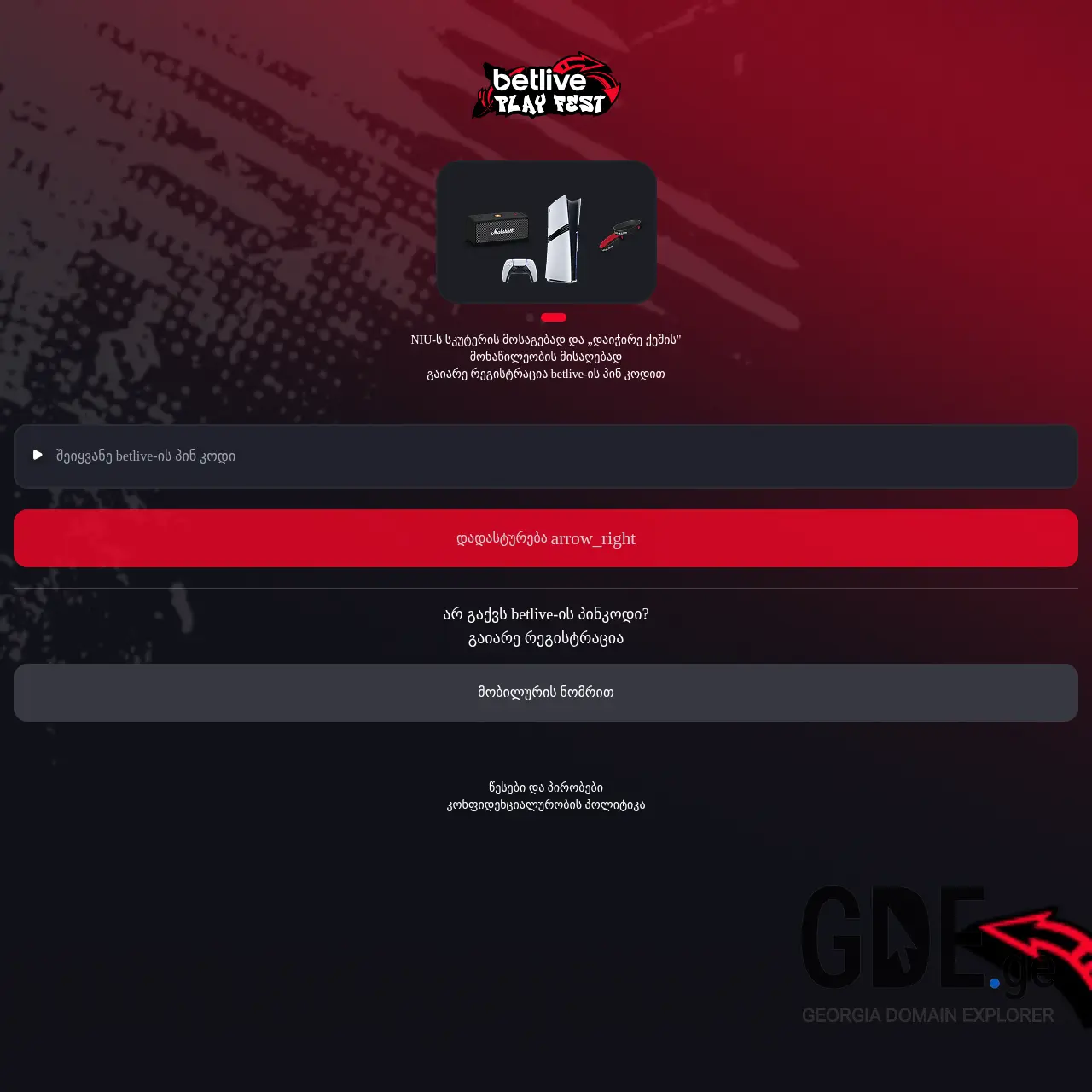 Screenshot of the site playfest.ge at 2025-12-11