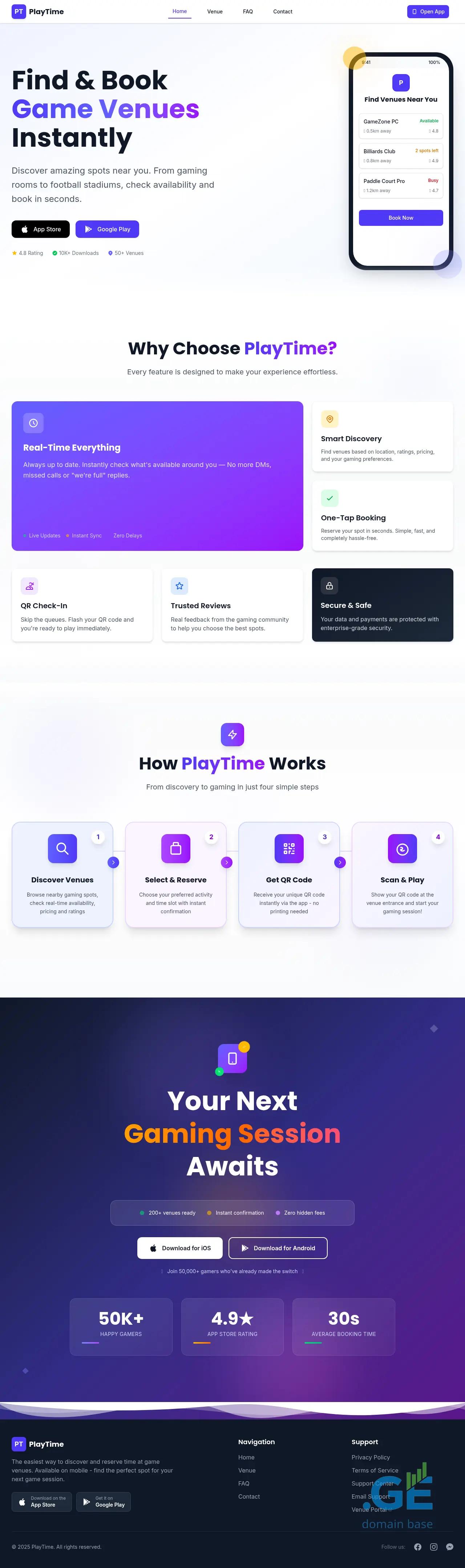 Screenshot of the site playtime.ge