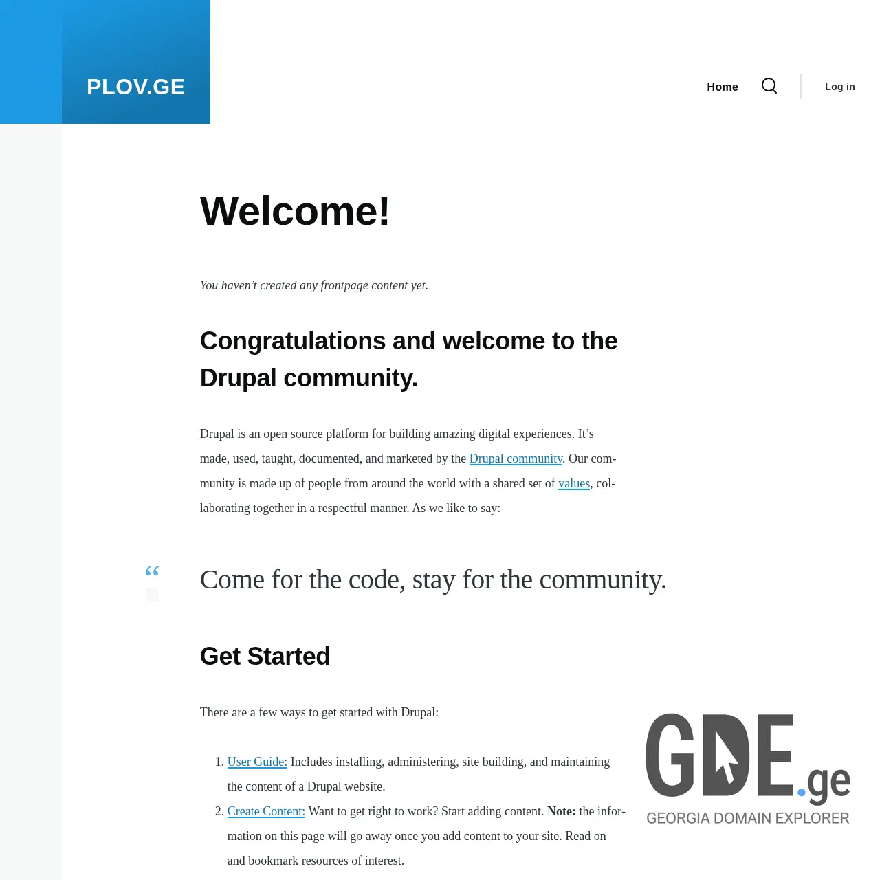 Screenshot of the site plov.ge at 2025-12-17