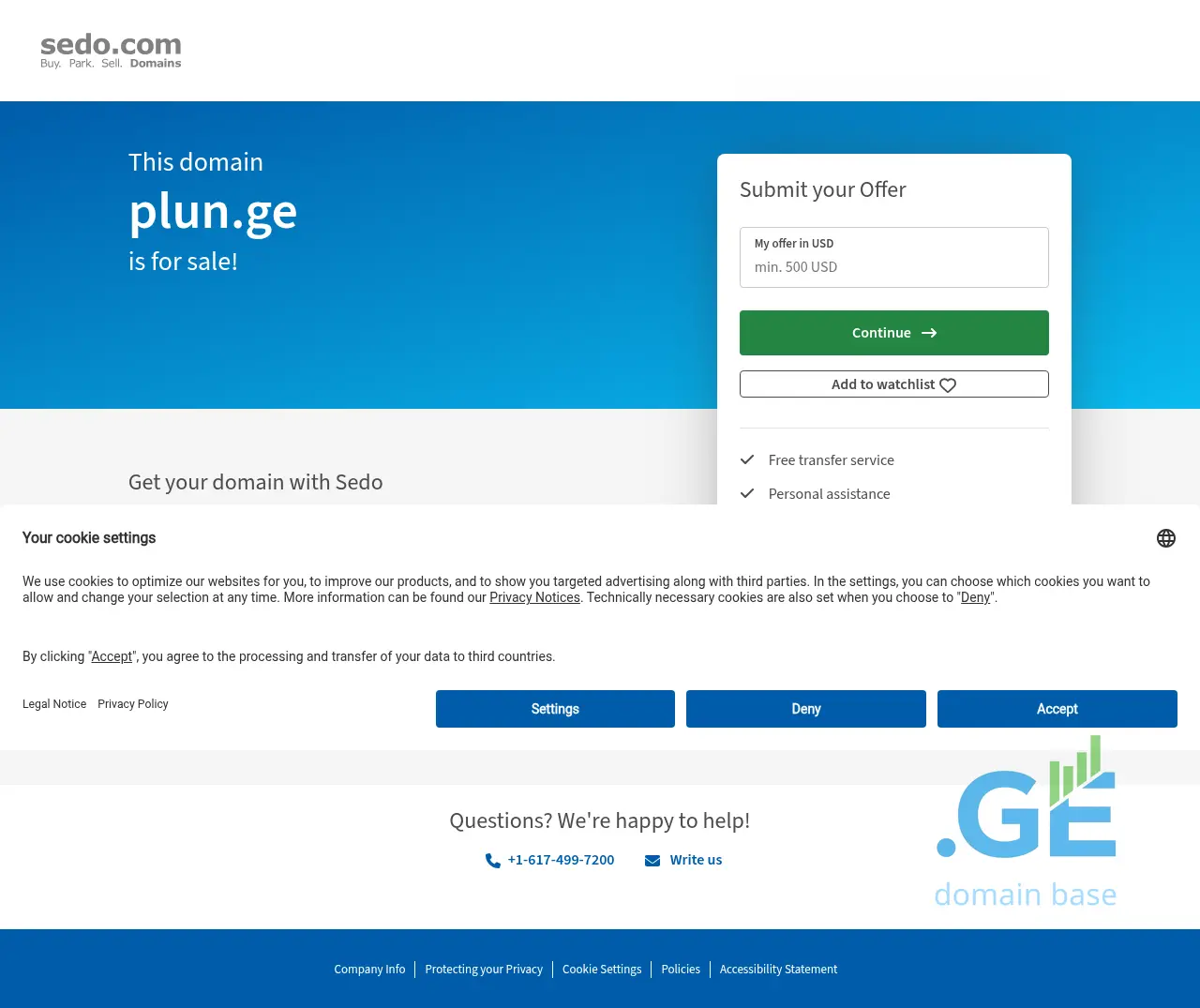 Screenshot of the site plun.ge