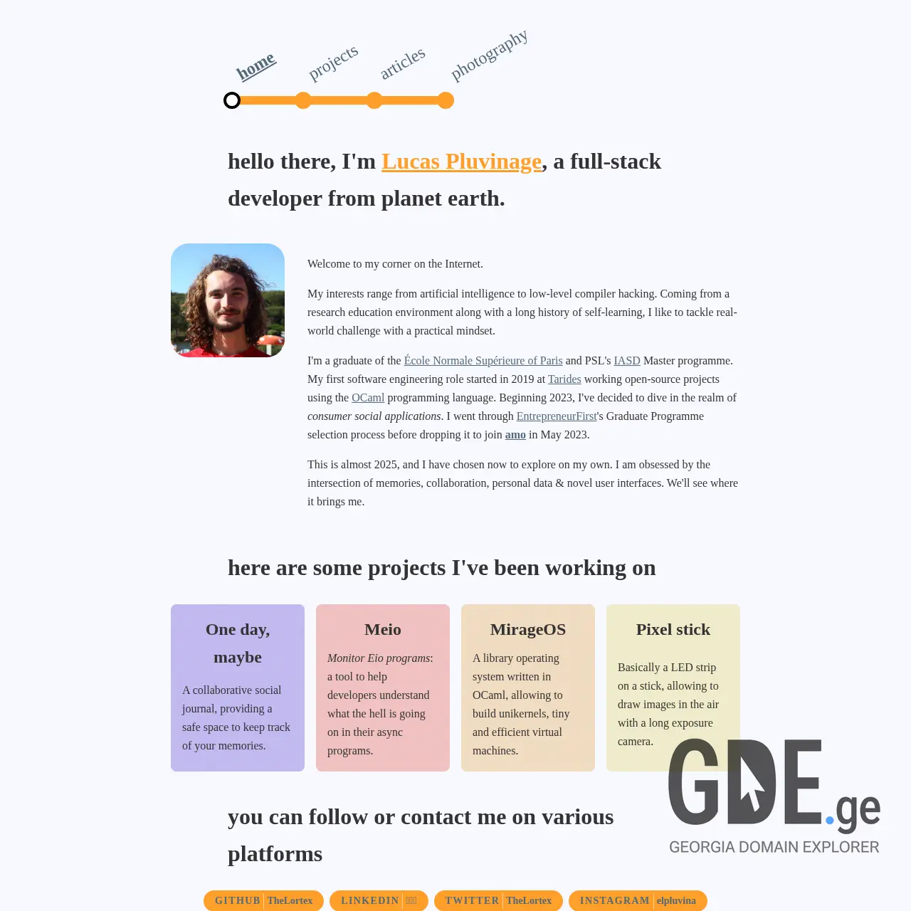 Screenshot of the site pluvina.ge at 2025-12-11