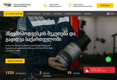 Screenshot of pnevmopro.ge