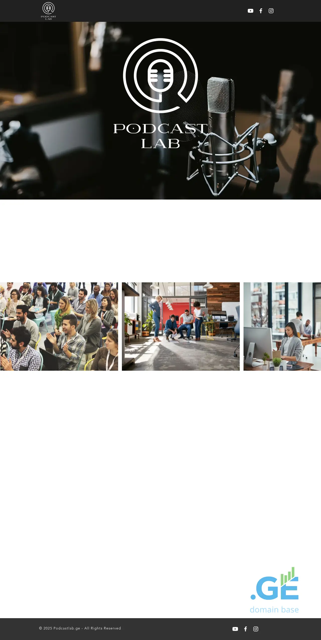 Screenshot of the site podcastlab.ge