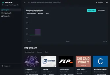 Screenshot of podhub.ge