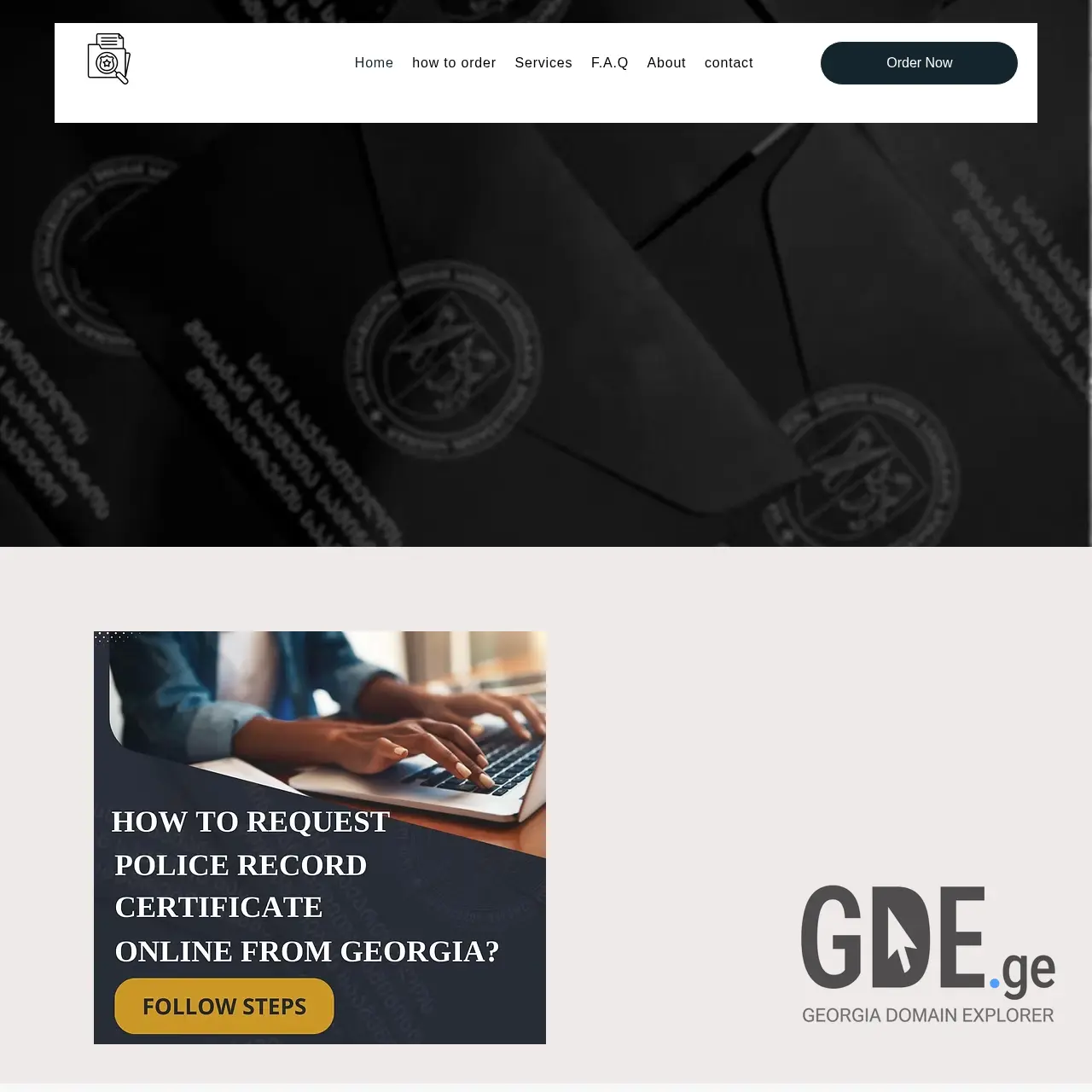 Screenshot of the site policerecord.ge at 2025-12-11