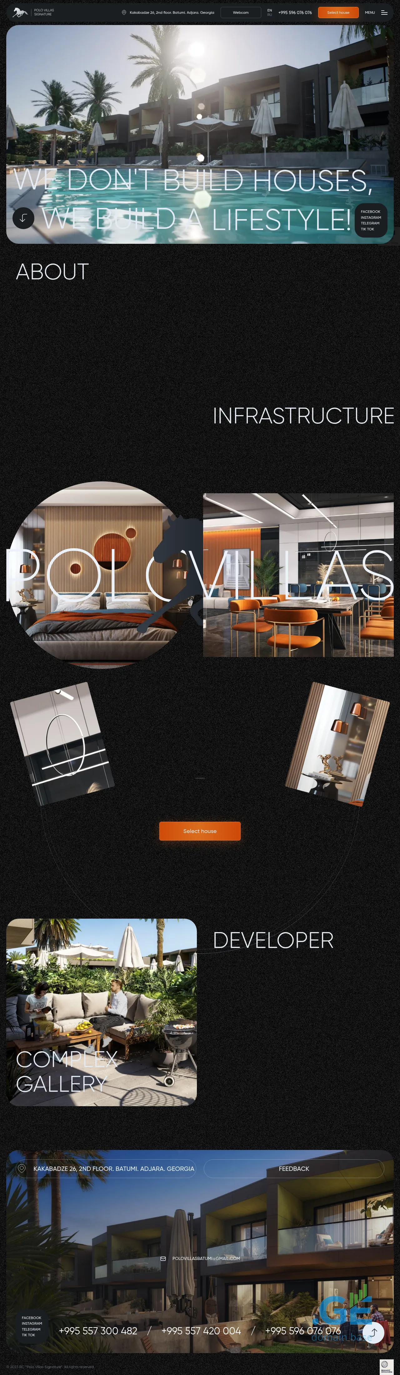 Screenshot of the site polosignature.ge