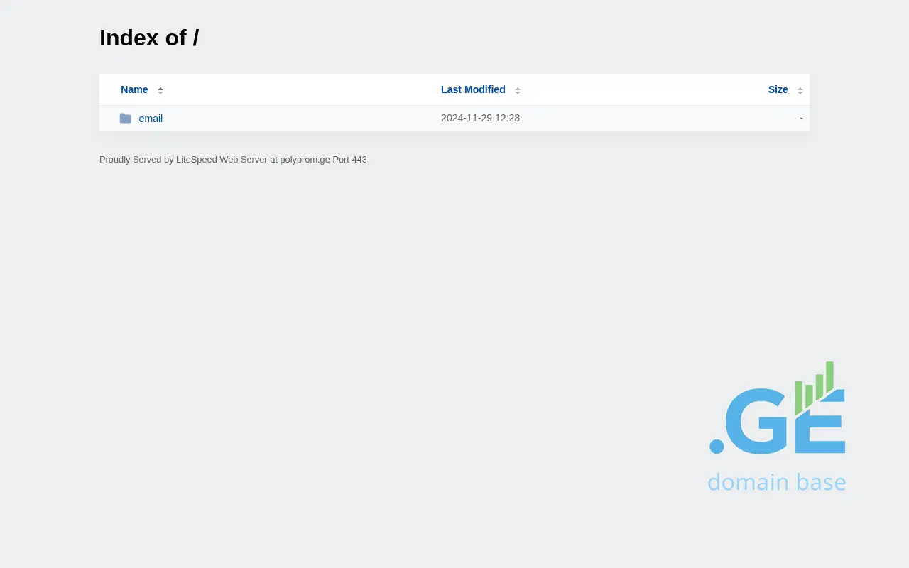 Screenshot of the site polyprom.ge