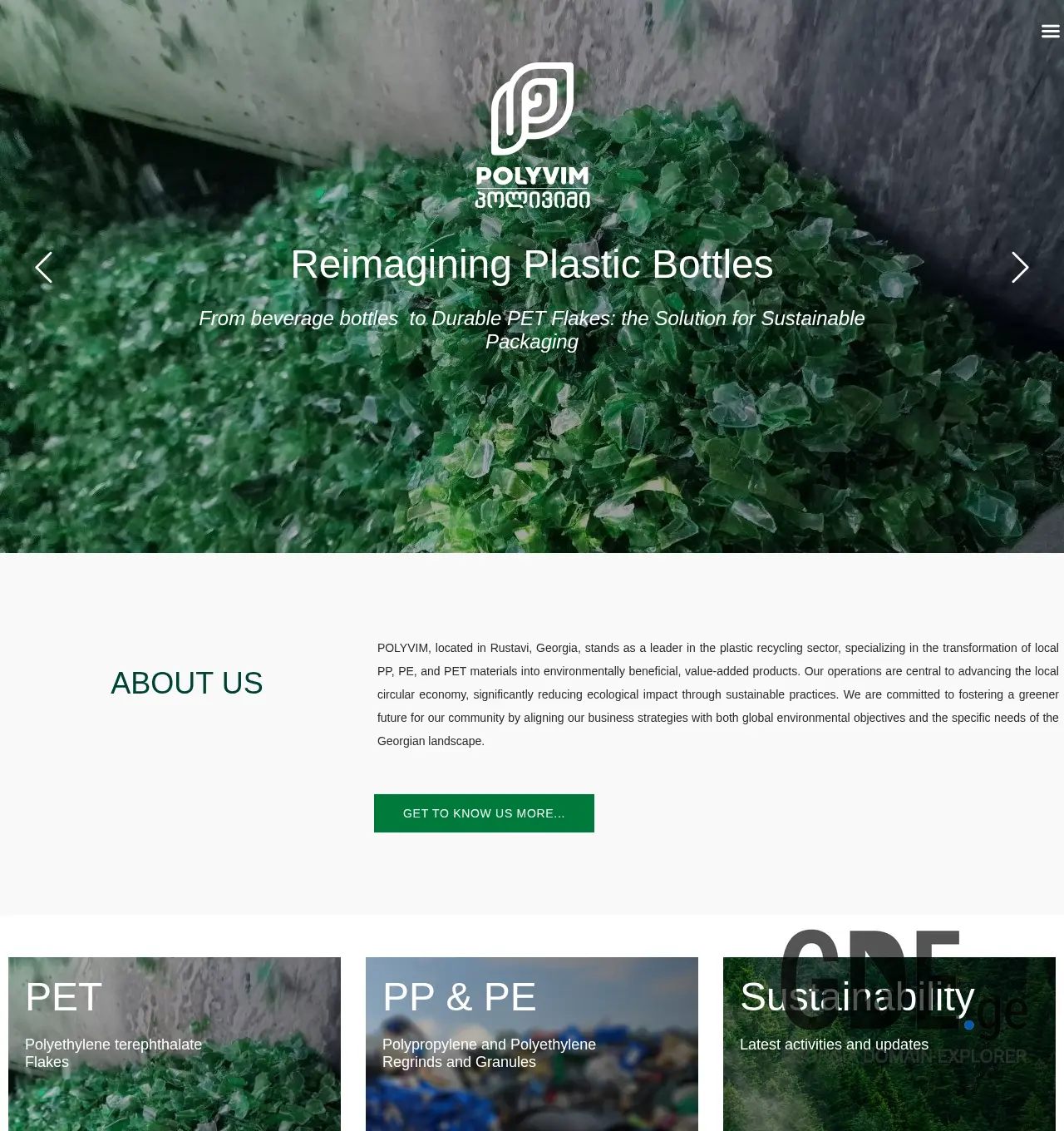 Screenshot of the site polyvim.ge at 2025-12-01
