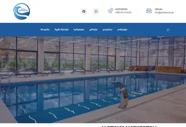 Скриншот poolservice.ge