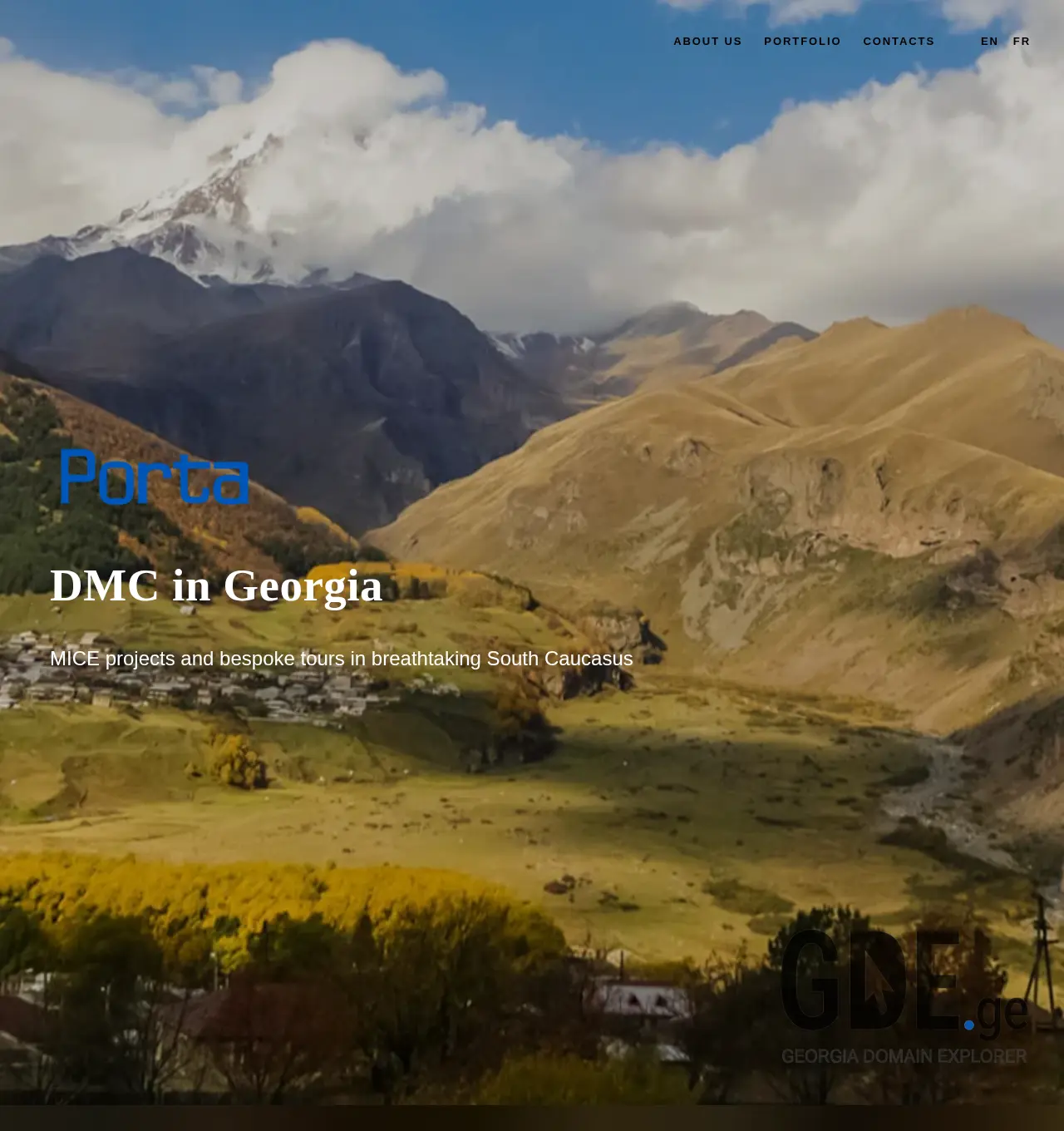 Screenshot of the site porta.ge at 2025-11-29