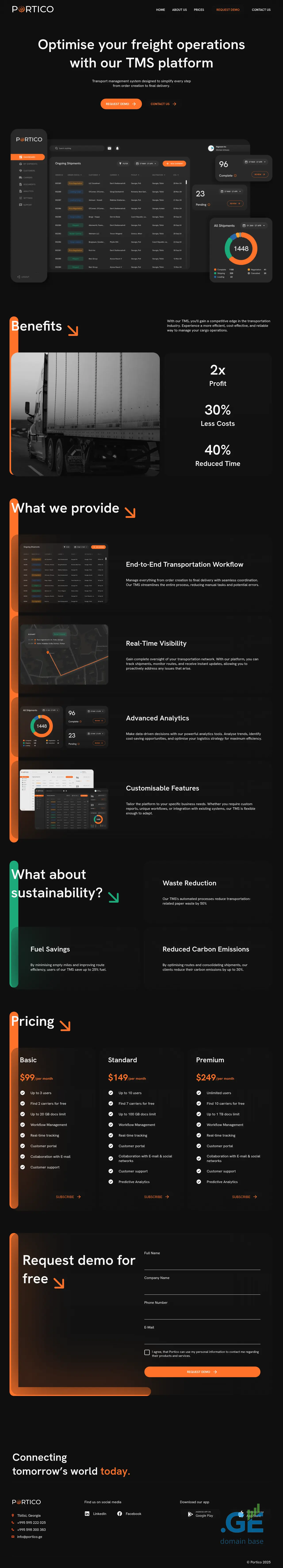 Screenshot of the site portico.ge