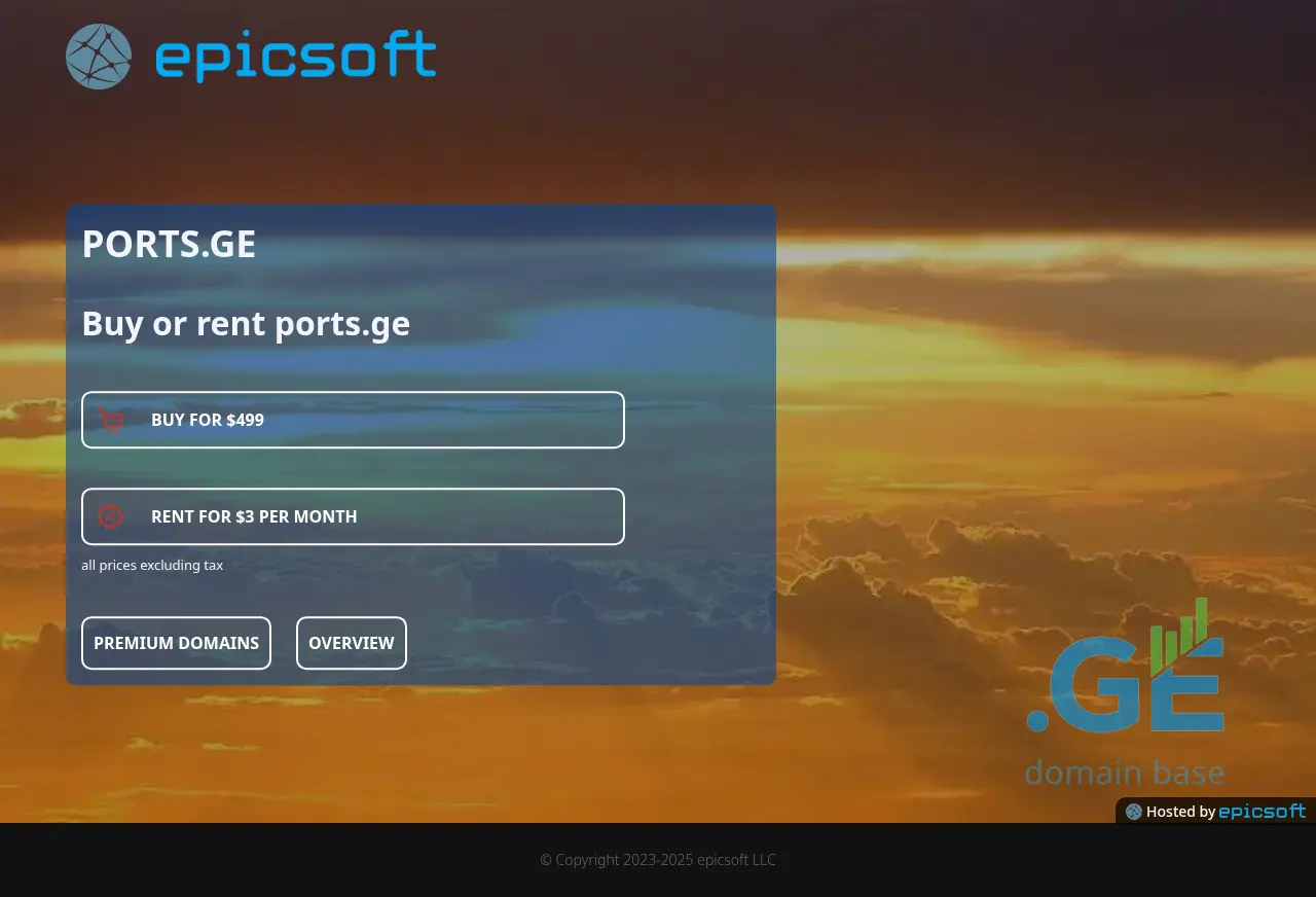 Screenshot of the site ports.ge